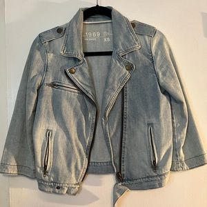 Gap 1969 Moto Jean Jacket XS